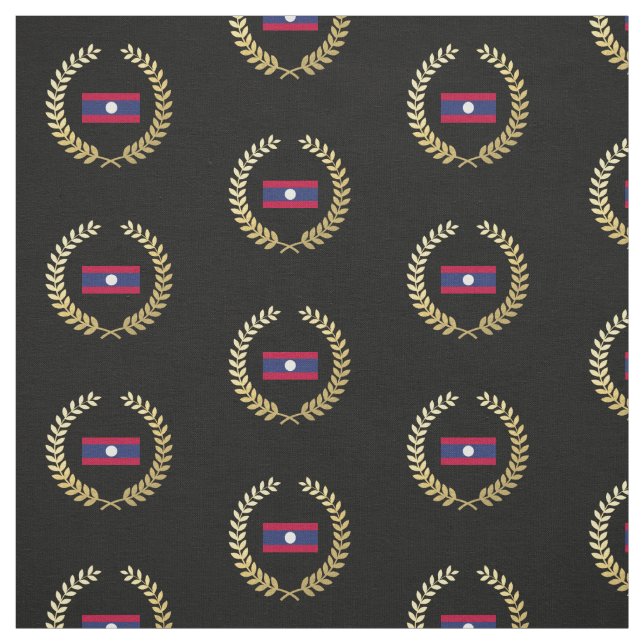 Laos flagga tyg (Provkarta)
