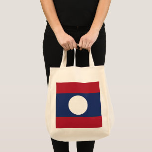 Laos flagga tygkasse
