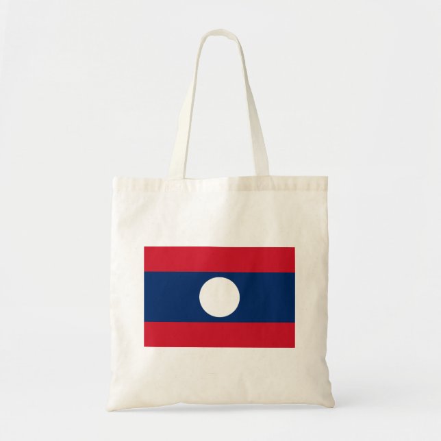 Laos Flagga Tygkasse (Framsidan)