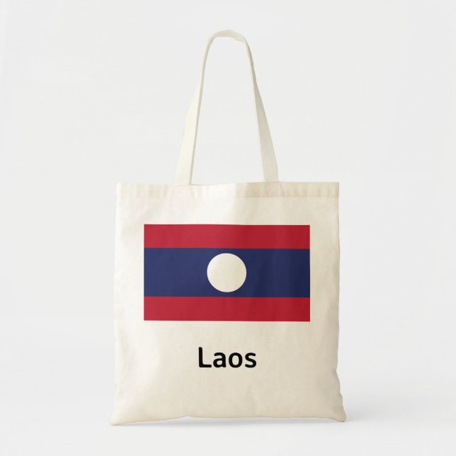 Laos Flagga Tygkasse (Framsidan)