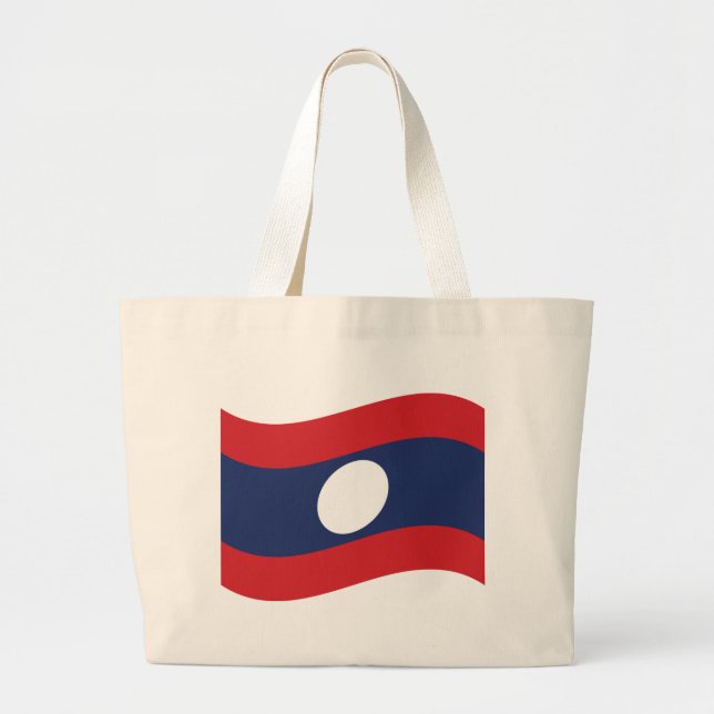 Laos Flagga Vajar Jumbo Tygkasse (Framsidan)