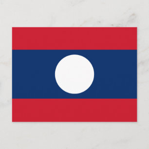 Laos flagga vykort