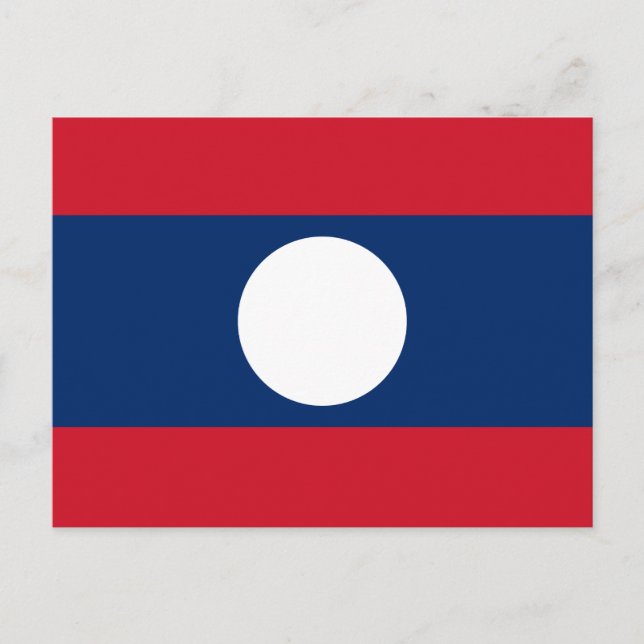Laos Flagga Vykort (Framsida)