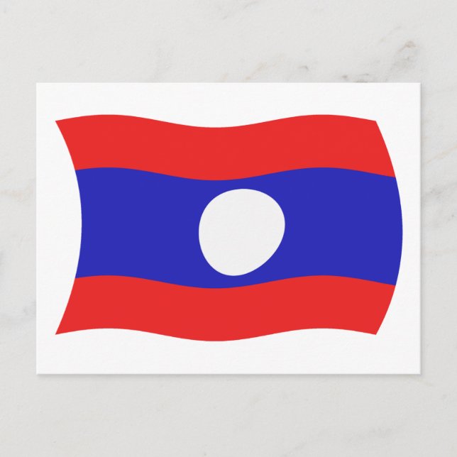 Laos Flagga vykort (Framsida)
