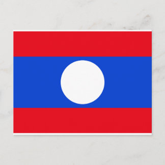 Laos Flagga Vykort