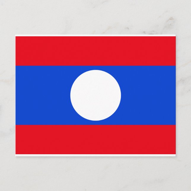 Laos Flagga Vykort (Framsida)