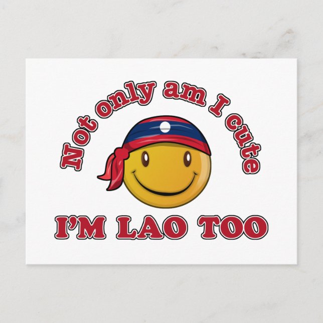 Laos-flagga Vykort (Framsida)