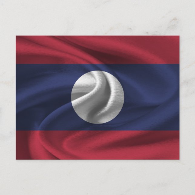 Laos Flagga Vykort (Framsida)