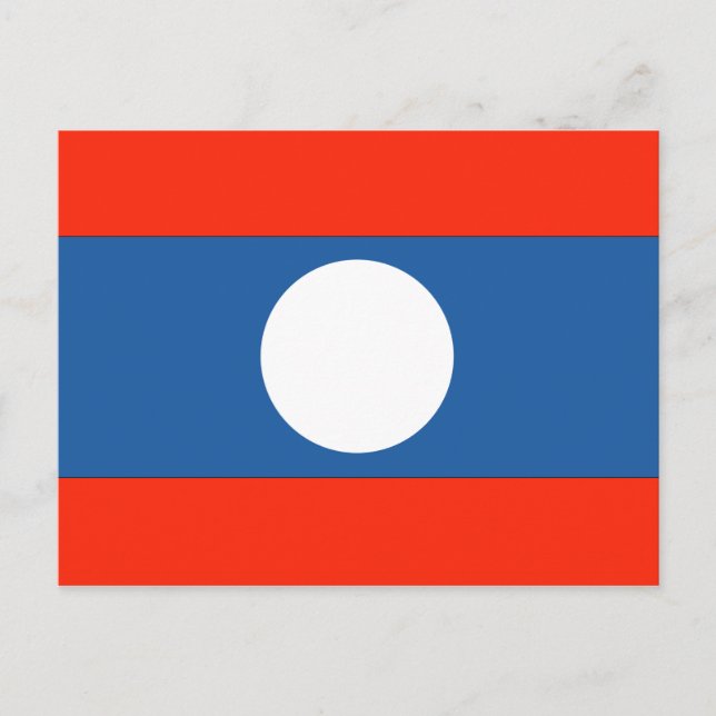 Laos Flagga Vykort (Framsida)