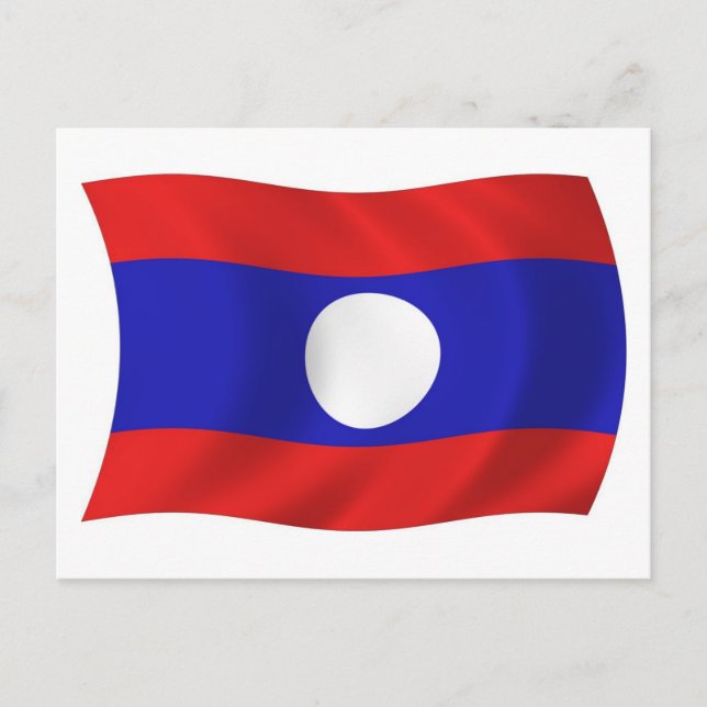 Laos Flagga vykort (Framsida)