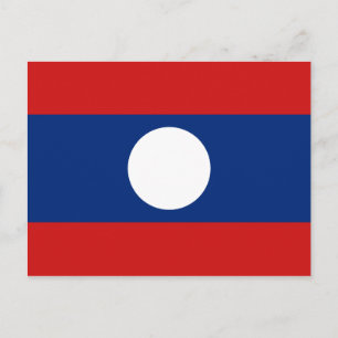 Laos Flagga-vykort Vykort