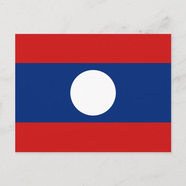 Laos Flagga-vykort Vykort (Framsida)