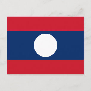 Laos Flagga-vykort Vykort