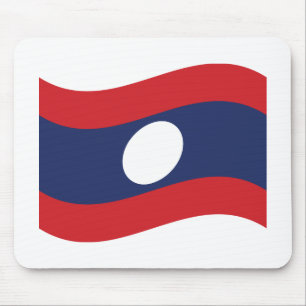 Laos Flagga Wave Musmatta