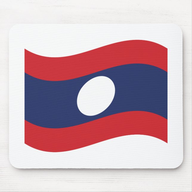 Laos Flagga Wave Musmatta (Framsidan)