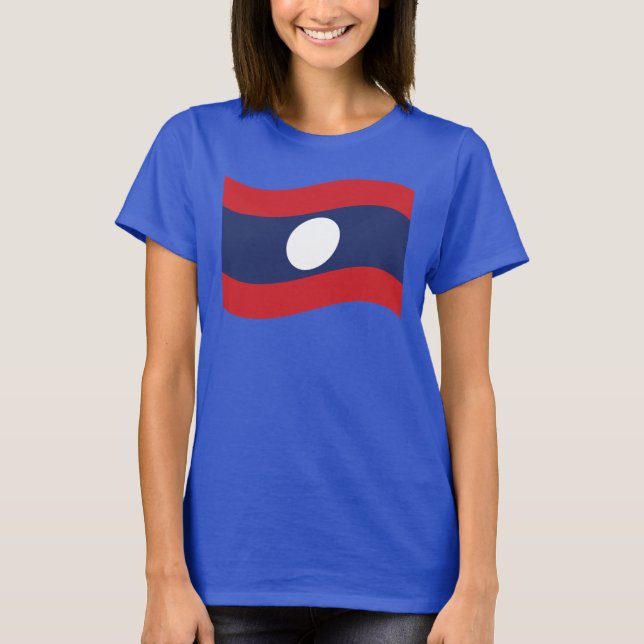 Laos Flagga Wave Tröja (Framsida)