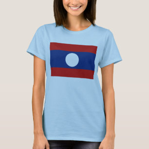 Laos Flagga x Karta T-Shirt