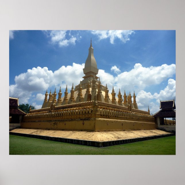 laos golden stupa poster (Framsidan)