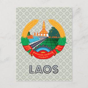 Laos Jackande av Arm Vykort