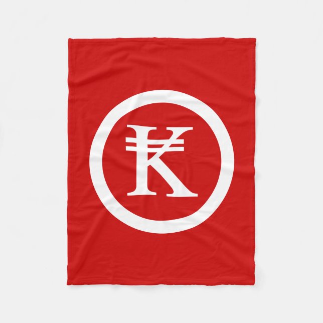 Laos Kip Lao/Laotian Money Sign Fleecefilt (Framsidan)