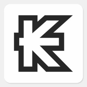 Laos Kip Lao/Laotian Money Sign Fyrkantigt Klistermärke