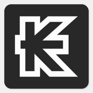 Laos Kip Lao/Laotian Money Sign Fyrkantigt Klistermärke
