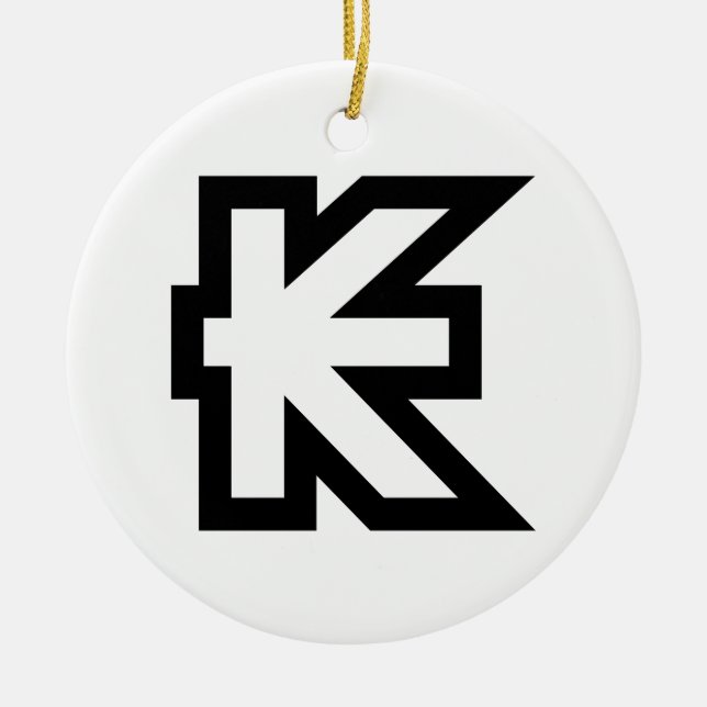 Laos Kip Lao/Laotian Money Sign Julgransprydnad Keramik (Framsidan)