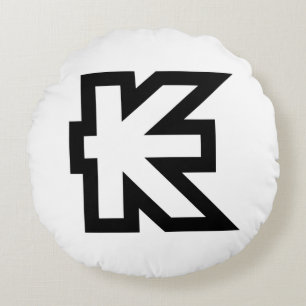 Laos Kip Lao/Laotian Money Sign Rund Kudde