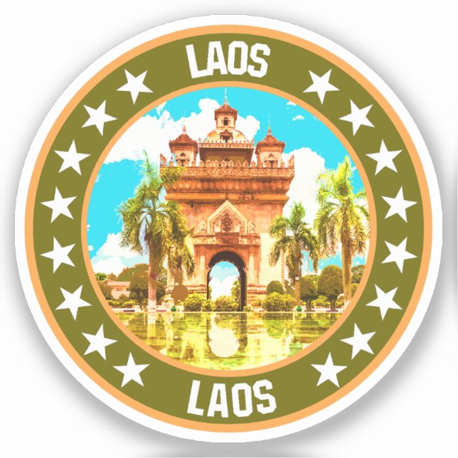 Laos Klistermärken (Framsida)