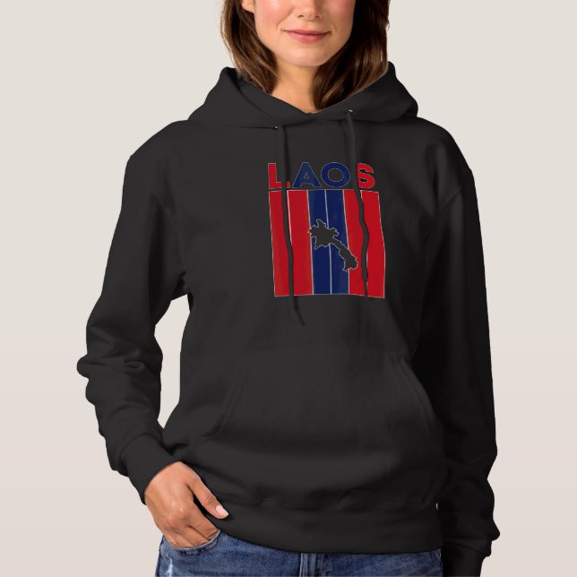 Laos landsgränser t shirt (Framsida)