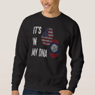 Laos Lao Laotian Flagga Day Proud America Finger D Lång Ärmad Tröja