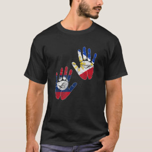 Laos Lao Laotian Flagga Filipino Mixed D T Shirt