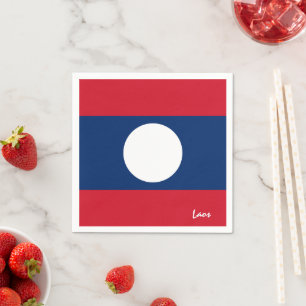 Laos & Laos Flagga party mode /sportfantast Pappersservett