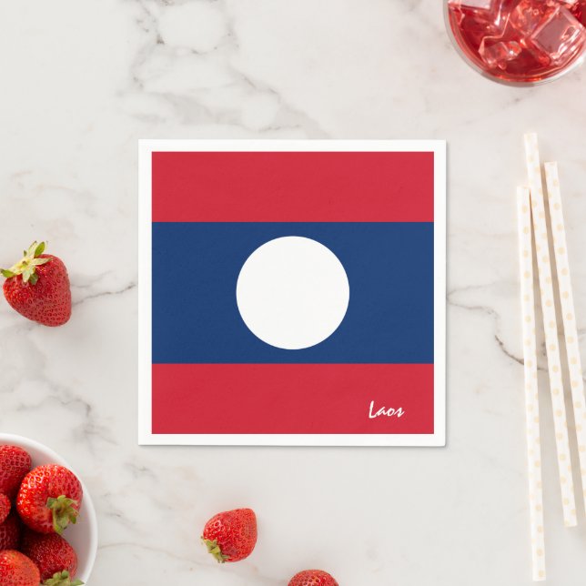 Laos & Laos Flagga party mode /sportfantast Pappersservett (Insitu)