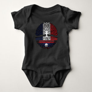 Laos Laotian Fransk Frankrike Träd Roots Flagga T Shirt