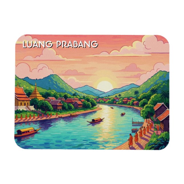 Laos Luang Prabang Resa Magnet (Horisontell)