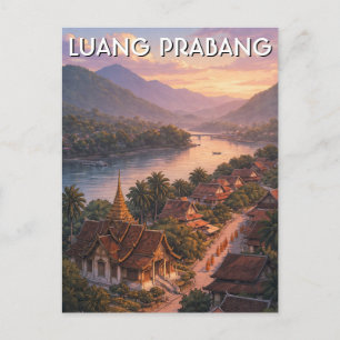 Laos Luang Prabang Resa Vykort