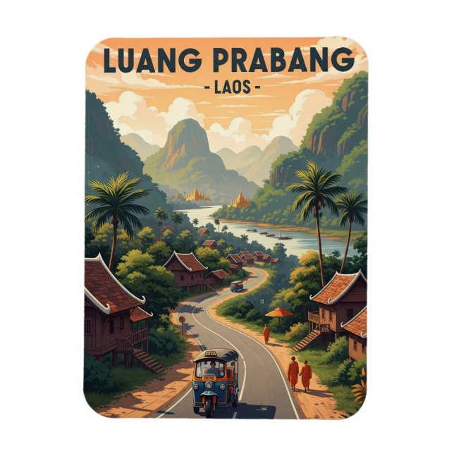 Laos Luang Prabang Travel Magnet (Vertikal)