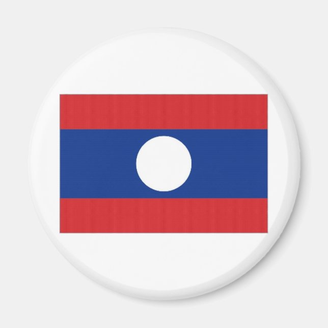 Laos National Flagga Magnet (Framsidan)