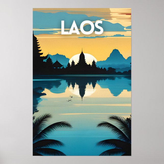 Laos Resa Konst Affisch (Framsidan)