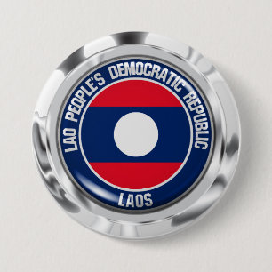 Laos Round Emblem Knapp