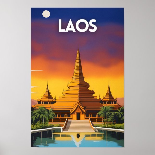 Laos Travel Poster (Framsidan)
