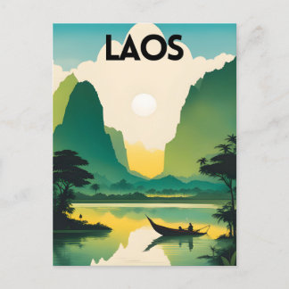 Laos Travel Vykort
