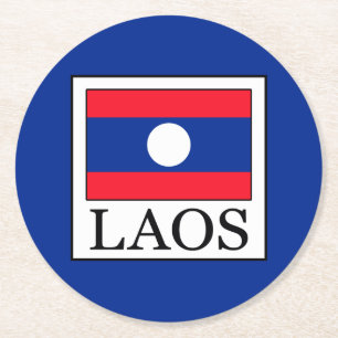 Laos Underlägg Papper Rund