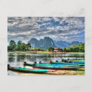 Laos, Vang Vieng, Nam Sång River Vykort