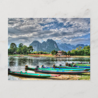 Laos, Vang Vieng, Nam Sång River Vykort