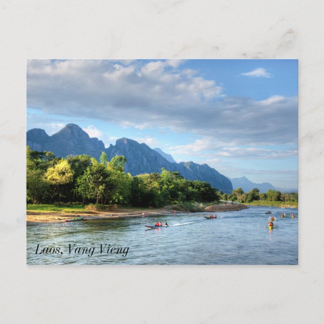 Laos, Vang Vieng Vykort (Framsida)