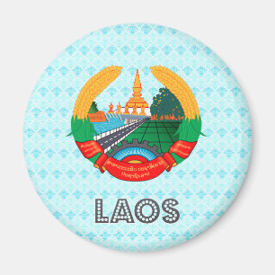 Laos vapensköld magnet