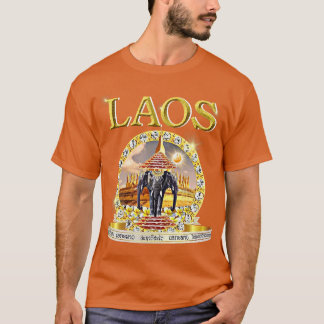 Laotian 3 Headed Elephant Erawan Buddhist Laos T Shirt