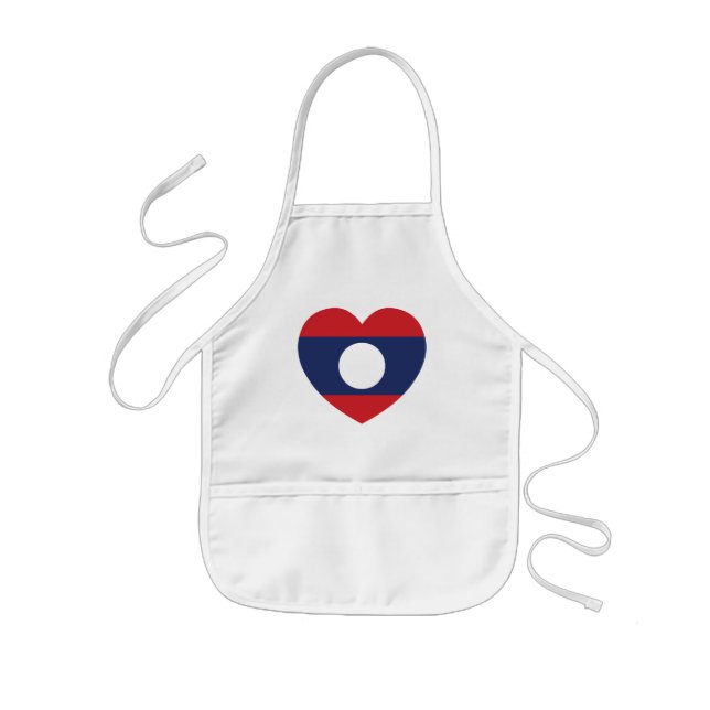 Laotian Heart Flagga Barnförkläde (Framsidan)